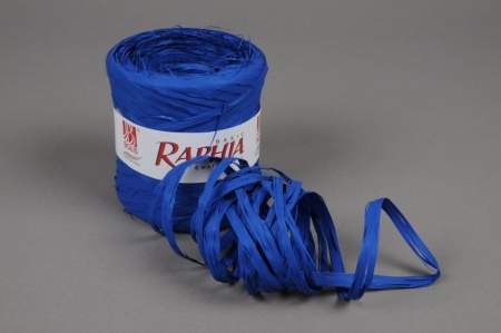 Bobine de raphia synthétique bleu roi 200m