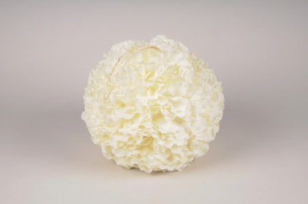 Boule d\'hortensia artificielle crème D22cm