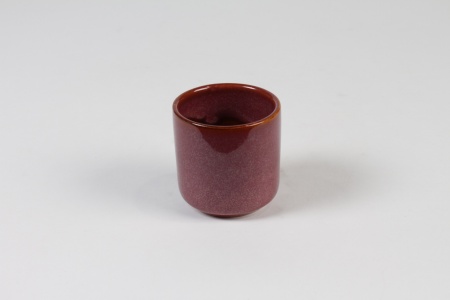 Cache-pot en céramique framboise D7cm H7cm