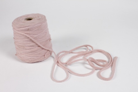 Cordelette en coton rose clair D6mm