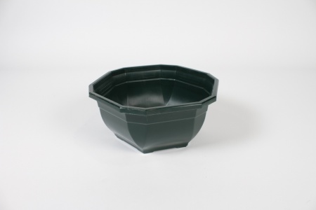 Coupe en plastique vert foncé D23cm H10cm