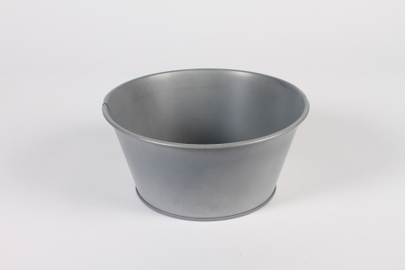 Coupe en zinc vieilli gris D20cm H9cm