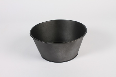 Coupe en zinc vieilli noir D20cm H9cm