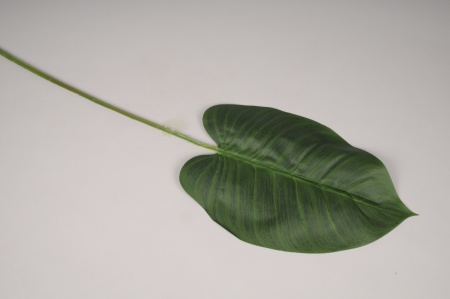 Feuille de philodendron artificielle vert H105cm