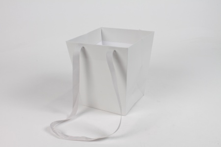 Paquet de 10 sacs en carton gris 16x16cm H18cm