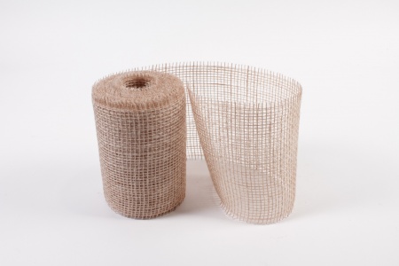 Rouleau de toile de jute beige 15cm x 10m