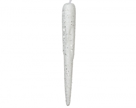 Stalactite en mousse blanc H24cm