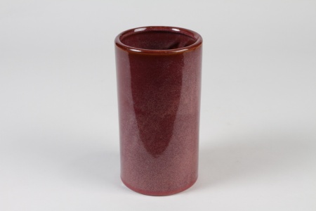 Vase en céramique framboise D12cm H23cm