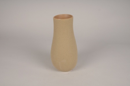 Vase en grès sable D12cm H25cm