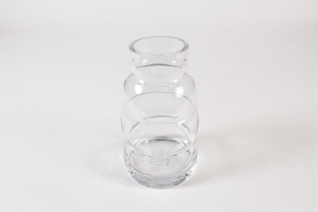 Vase en verre déco transparent D10.5cm H19cm