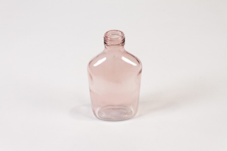 Vase en verre rose D4cm H15cm