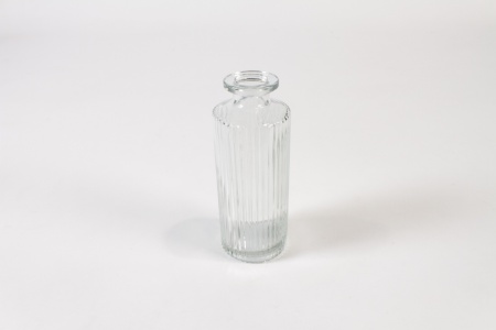 Vase en verre transparent D5cm H20cm