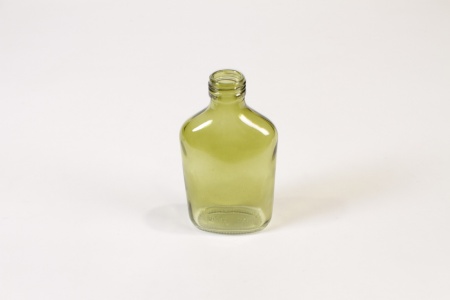 Vase en verre vert olive D4cm H15cm