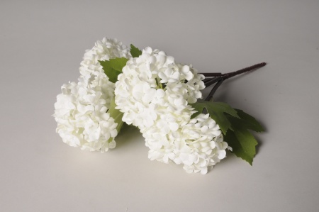 Viburnum boule de neige artificiel crème H30cm